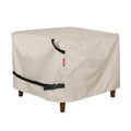 Porch Shield Patio Ottoman Cover - Waterproof Outdoor Square Side Table Covers - 31L X 31W X 18H Inch, Beige