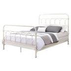 Acme Citron Metal Full Bed with Spindle Headboard and Footboard in White