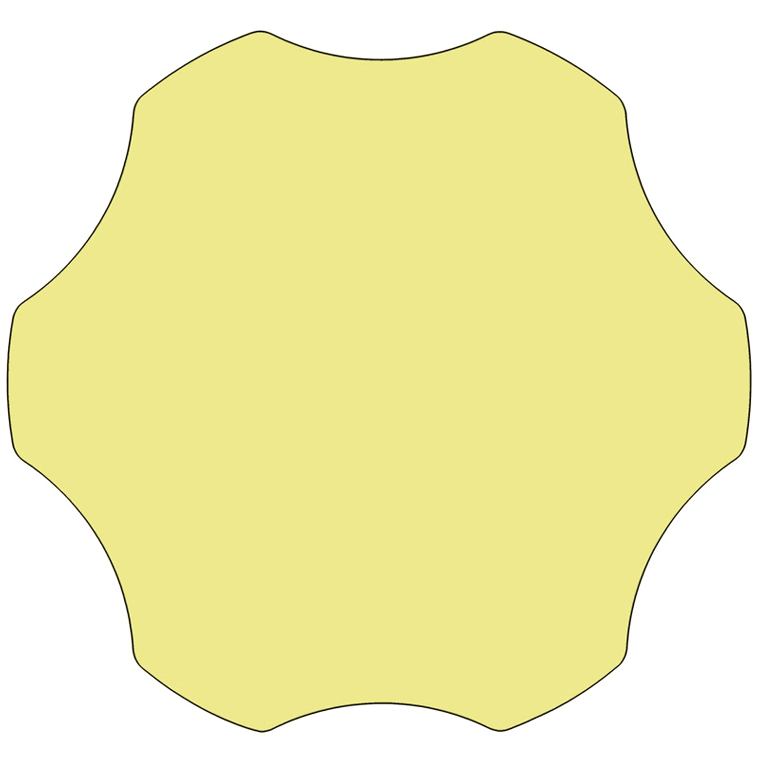 Flash Furniture Wren 60'' Flower Yellow Thermal Laminate Activity Table - Standard Height Adjustable Legs