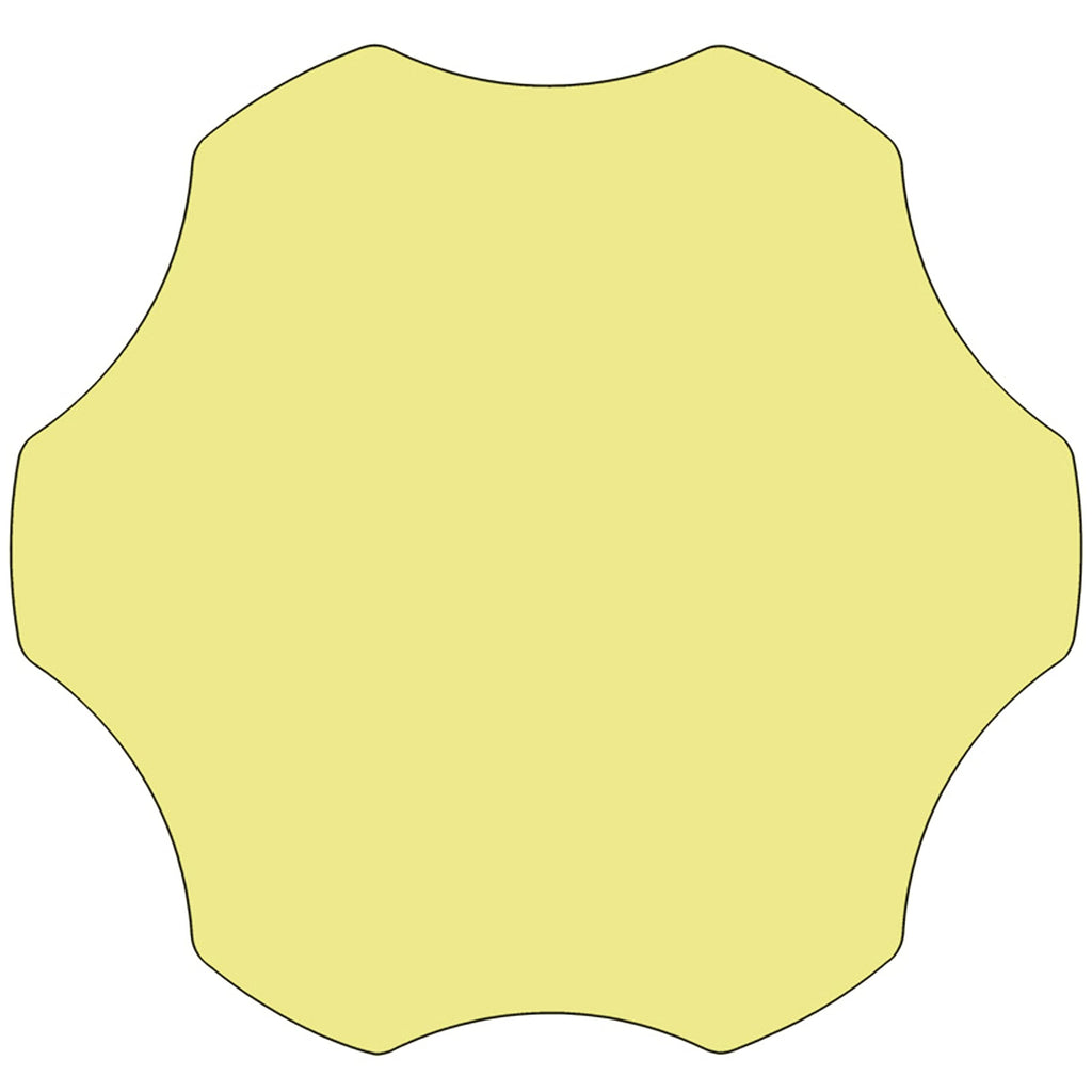 Flash Furniture Wren 60'' Flower Yellow Thermal Laminate Activity Table - Standard Height Adjustable Legs