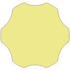 Flash Furniture Wren 60'' Flower Yellow Thermal Laminate Activity Table - Standard Height Adjustable Legs