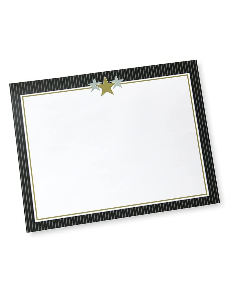 Gartner Studios Gold And Silver Stars Certificate Paper, Stationery, Foil Details, 8.5    X 11   , 75 Count, 95180
