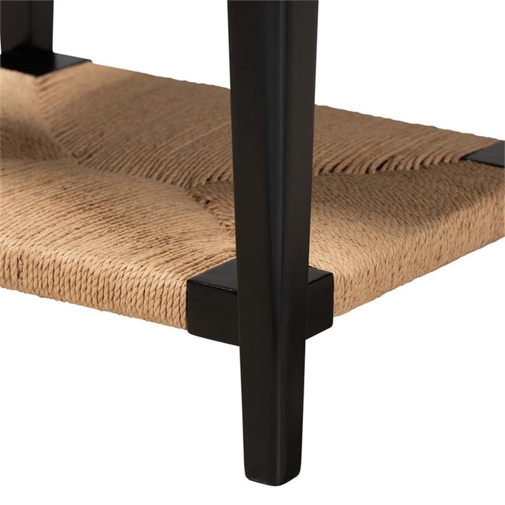 Baxton Studio Freya Modern Bohemian Black Finished Bayur Wood End Table Black/bayur Wood