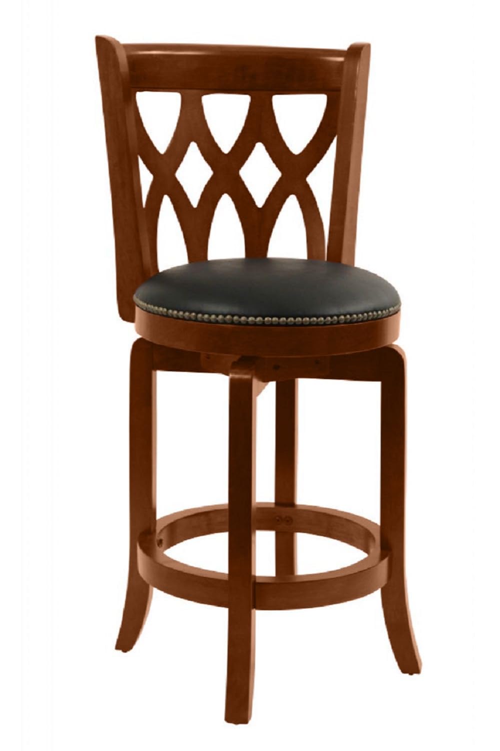 Boraam Cathedral Counter Height Swivel Stool, 24-Inch, Cherry