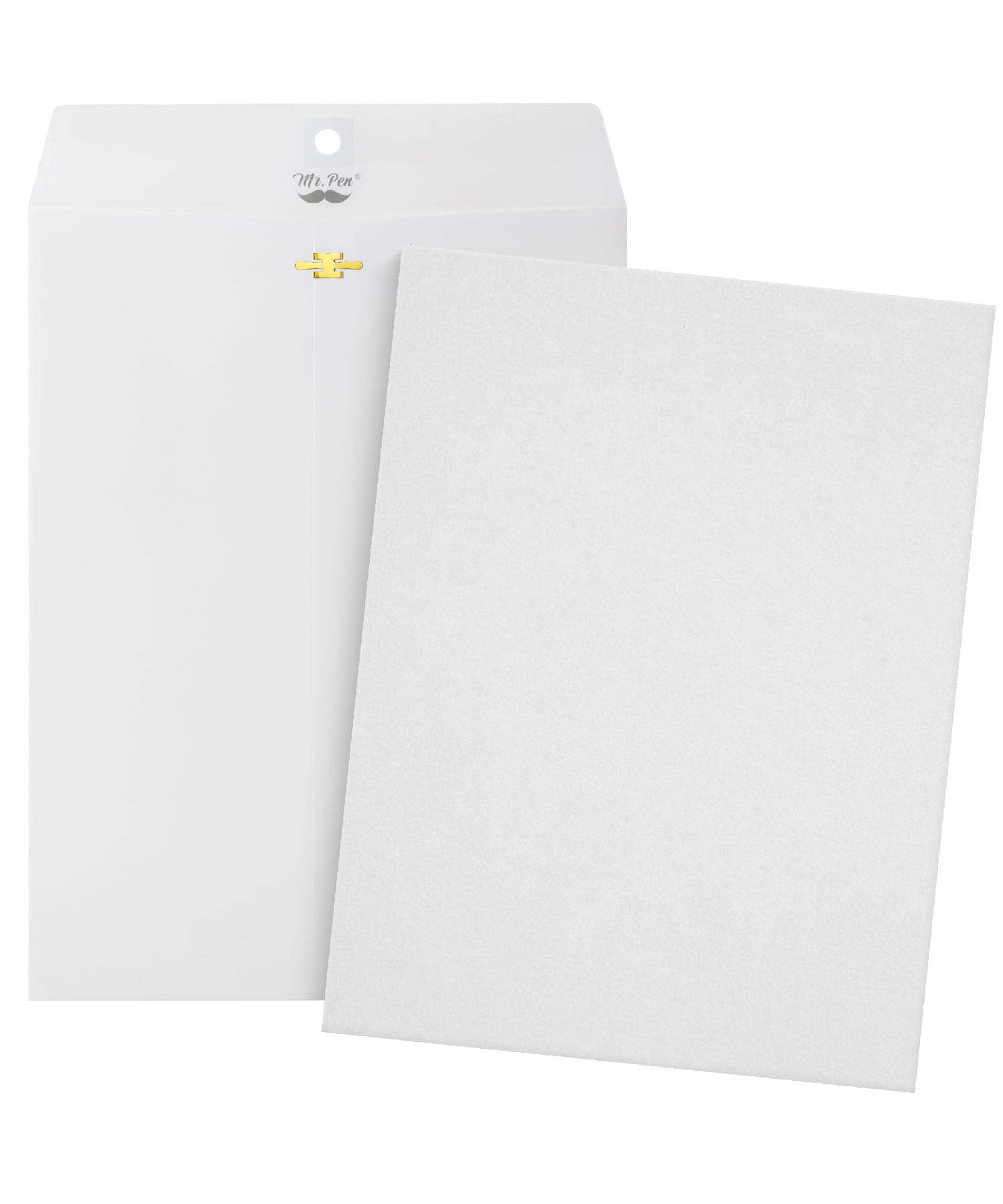 Mr. Pen- Clasp Envelopes, 18 Pack, 9' X 12', White Kraft Letter Size, Document Envelope, Clasp And Gummed Closure, Manilla