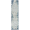 Rizzy Home Glamour Collection Scroll Rug Teal 2'7" X 9'6" 8' Runner Runner, Indoor Entryway, Kitchen, Bathroom