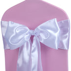 Babenest Satin Chair Sashes Ties Upgraded 50 Pcs Chair Ribbons Bows For Wedding Banquet Party Christmas Baby Shower Events Decor