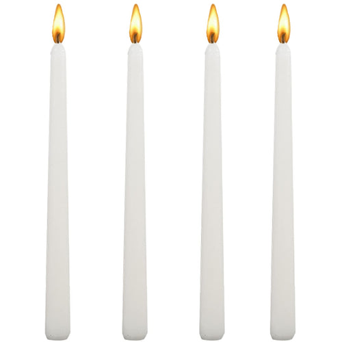 10 inch White Taper Candles-Set of 4 Tapered Candle, Tall Candlesticks,Home Dinner Candle, Party, Wedding, Halloween, Christmas 