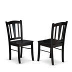 East West Furniture Amdl3-Bch-W 3 Piece Dining Set Contains A Round Kitchen Table With Pedestal And 2 Dining Chairs, 36X36 Inch, Black & Cherry