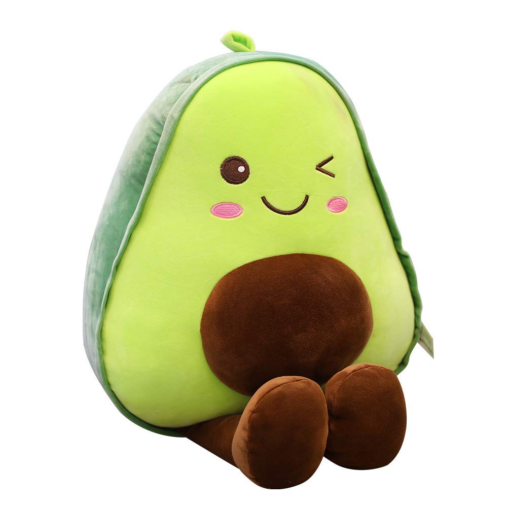 Xiaohong 23.6 Inch Large Avocado Fruit Soft Plush Toy Furry Stuffed Toy Avocado Plush Doll Cute Toy Avocado Stuffed Pillow Kawai