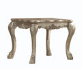 ACME Dresden End Table - - Gold Patina & Bone