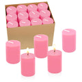 Yusevot 12 Hours Pink Votive Candles, 2.0 Inch Unscented Wax Candles for Wedding, Party, Holiday & Home, 24 Packs, VOTIVE-24X2.0