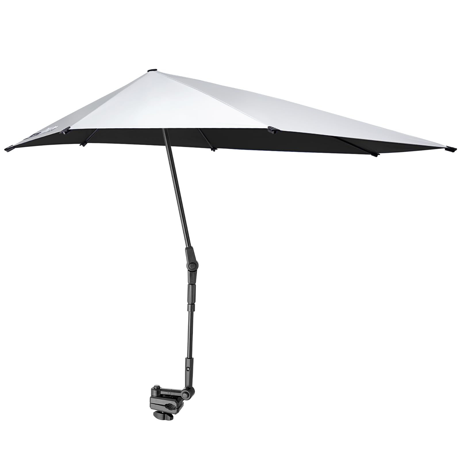 G4Free UPF 50+ Adjustable Chair Umbrella XL with Universal Clamp UV Protection Sun Shade Umbrella for Beach Chair, Stroller, Whe