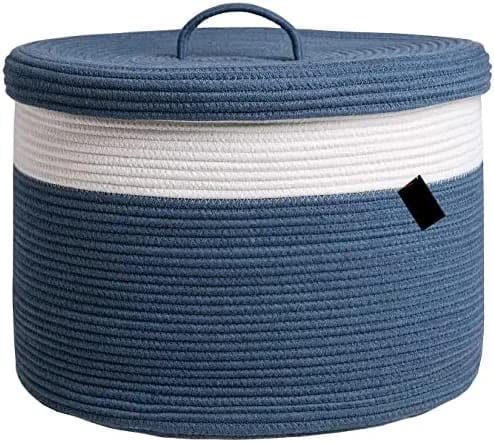 Catract Baskets for Organizing Storage Baskets Cotton Rope Hamper Organizer for Laundry, Towels, Blanket, Toys, Clothes, Gifts (