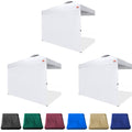 Jancanopy Sidewall For 10X10 Canopy Frame, 3 Pack White Sunwall Only, (With Zippers)