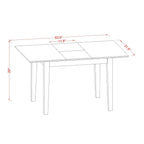 East West Furniture NFT-WHI-T Norfolk Kitchen Dining Table - a Rectangle Wooden Table Top with Butterfly Leaf, 32x54 Inch, Buttermilk & Cherry