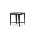 Steve Silver Sherlock Industrial Styling Square End Table, Hardwood Solids w/Iron Framed Base, Distressed Finish, Charcoal End Table, 22" L x 22" W x 24" H, Dark Brown/Charcoal