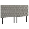 Vidaxl Headboard 4 Pcs, Upholstered Headboard For Bed Home, Bed Headboard With Wooden Leg, Bedroom Furniture, Light Gray 31.5"X2.8"X30.7"/34.6" Velvet
