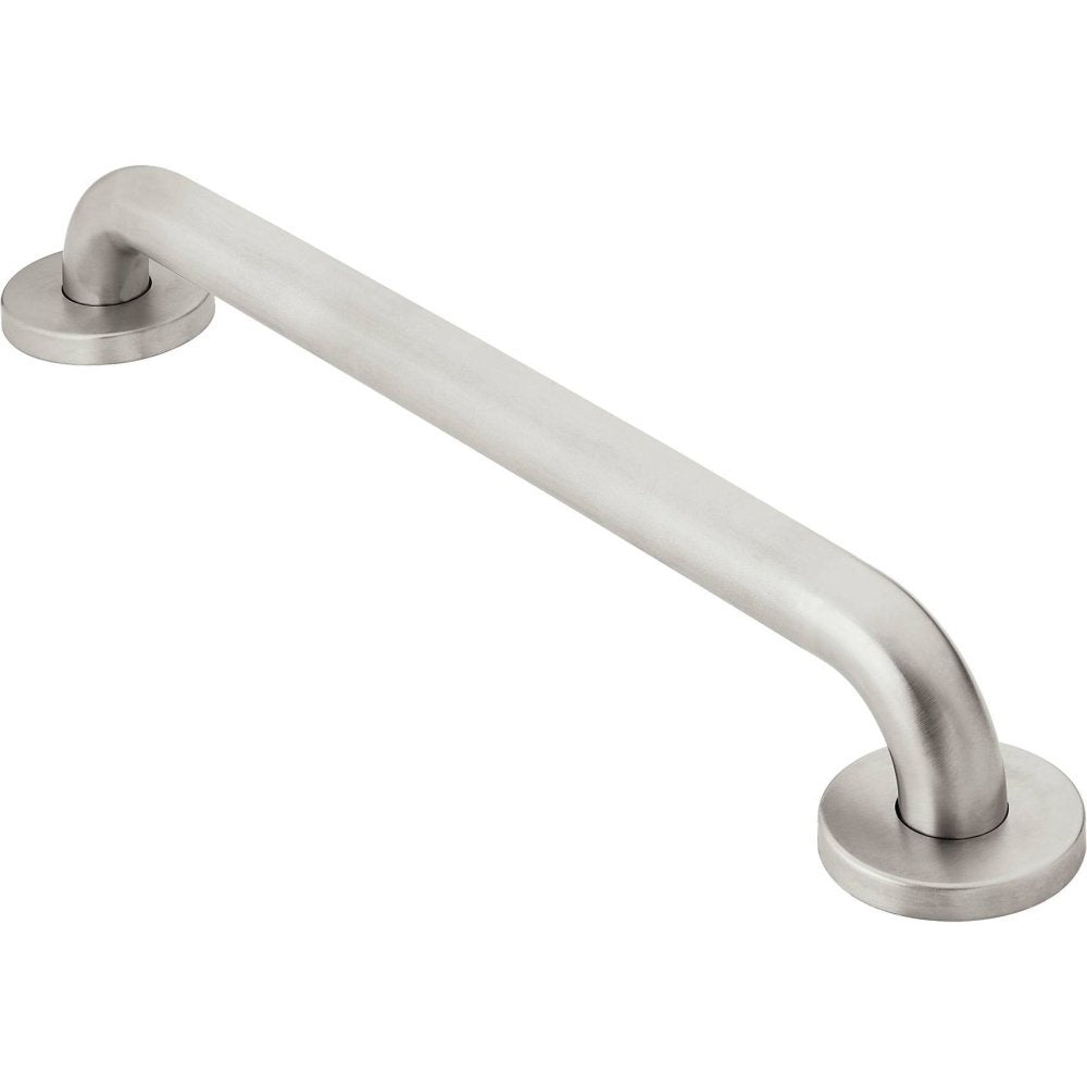 Moen Bathroom Safety 12-Inch Peened Textured Grip Stainless Steel Bathroom Grab Bar with Concealed Screws, Shower Handles for El