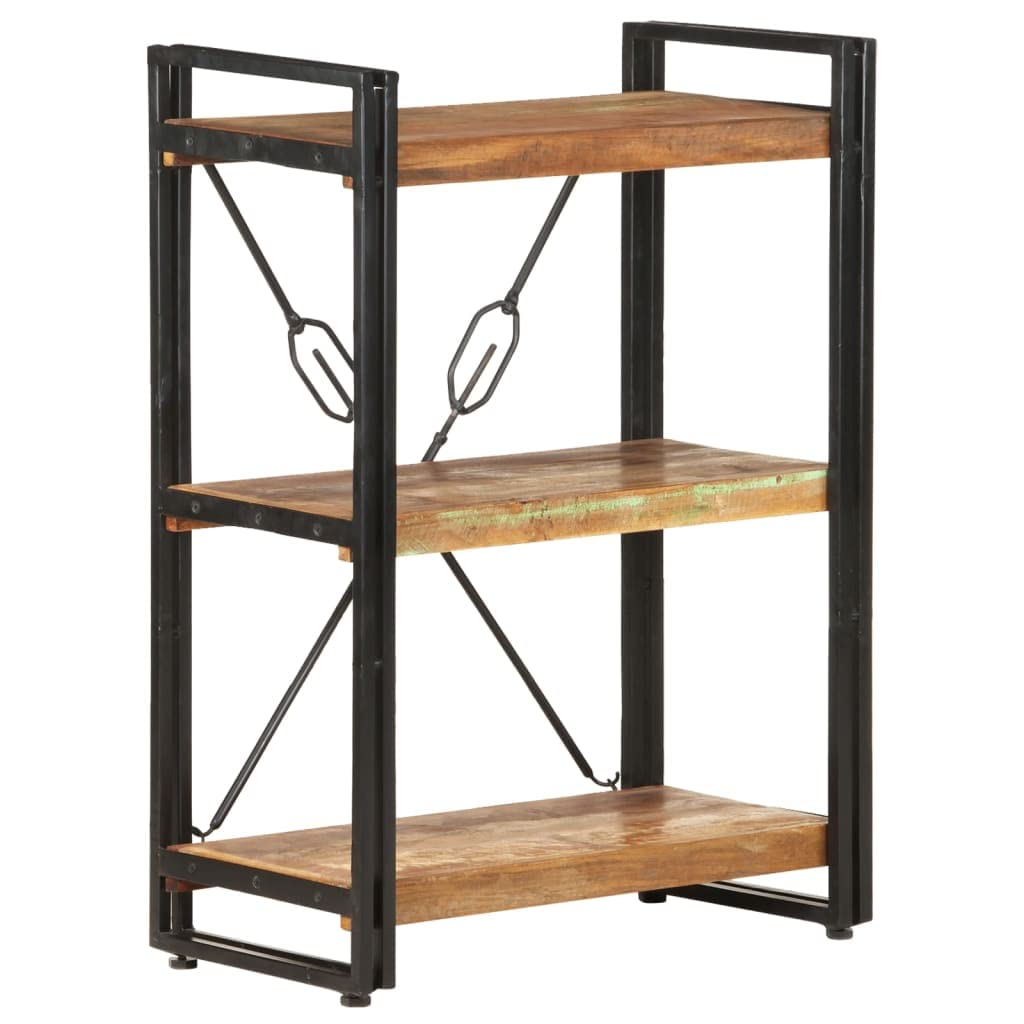 Furniking 3-Tier Bookcase 23.6&quot;x11.8&quot;x31.5&quot; Solid Reclaimed Wood
