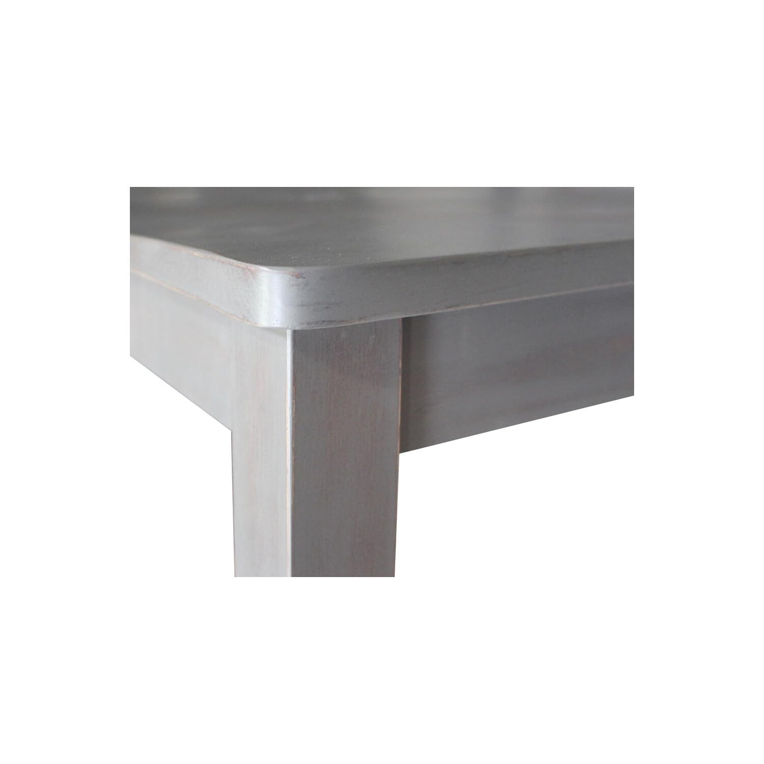 Best Master Luxembourg Solid Wood Dining Bench in Rustic Gray