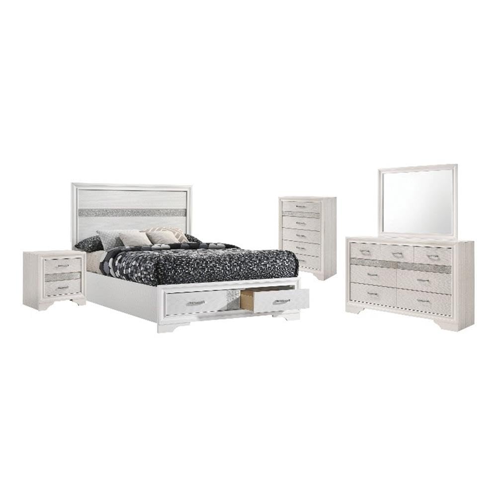 Coaster Miranda California King Bed 5-Piece Set, White