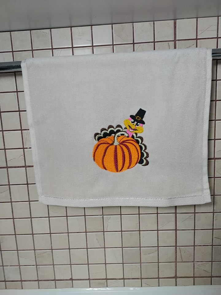 2 Pack Thanksgiving Kitchen Towels, 100% Soft Cotton, Basket Stuffers, (12X20 Inches) Decor Hand Towels Gift Packed, Decorative