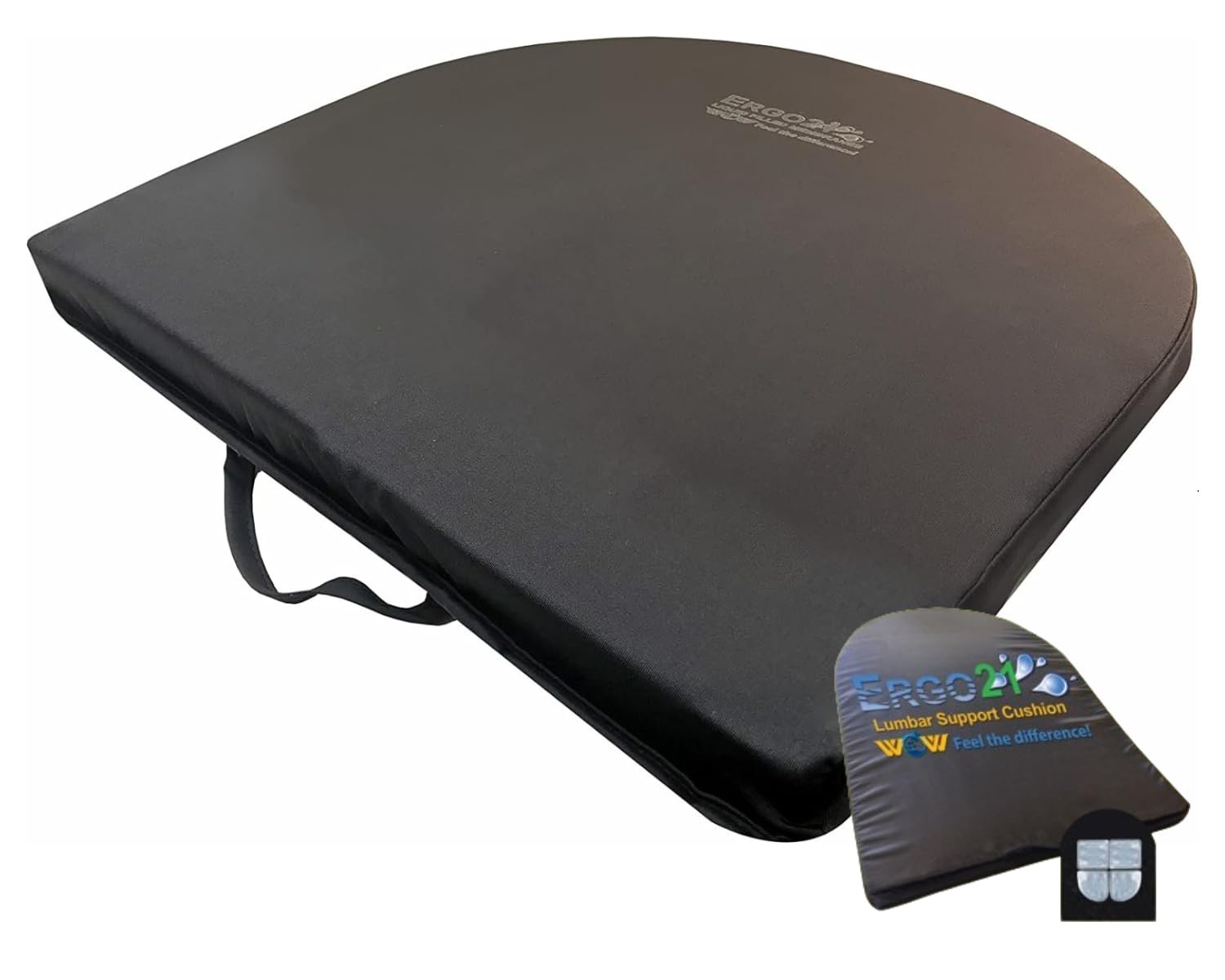 Ergo21 Lumbar Support Pillow For Office Chair, Car, Driving Seat, Auto, Lower Back Pain | Great Back Support With Liquid Filled