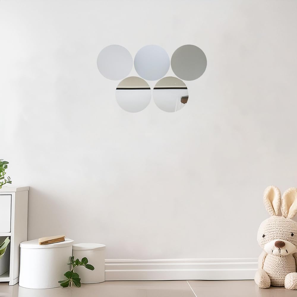 8 Inch, Pack Of 1 Small Mirror For Crafts, Round Mirror For Tables At Wedding, Mirror Tiles For Crafts And Diy Projects