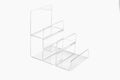 Acrylic Wallet Display Stand Holder Acrylic Jewelry Display Riser Shelf Showcase Fixtures (3-tier)
