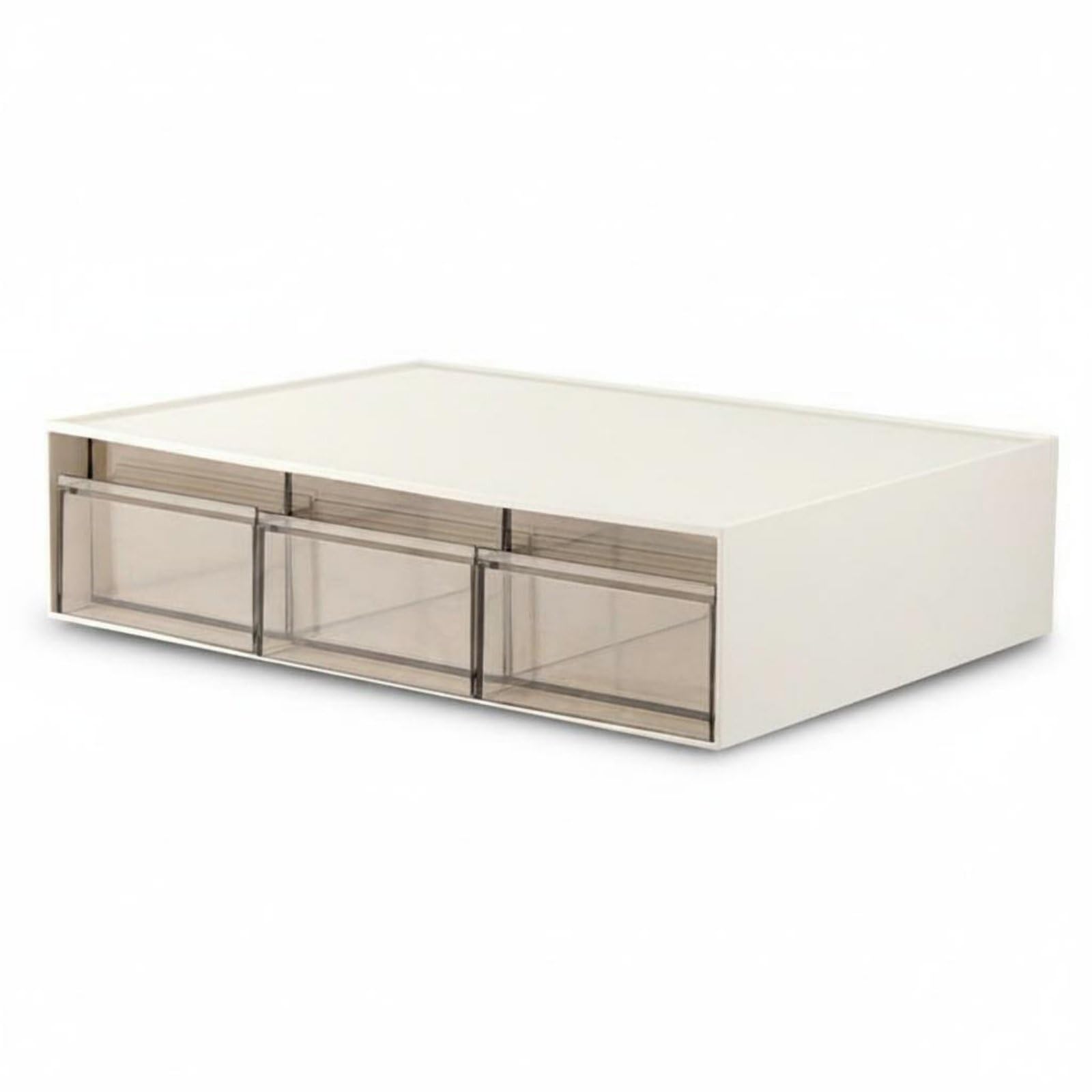Snappsy Integrated Handles Desktop File Cabinet Transparent Drawers 3Drawer Desktop Organizer A4 Size Compatible Stackable Stor