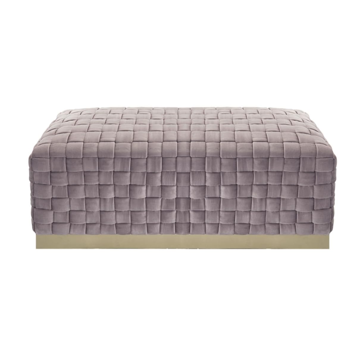 HomeRoots 490962 17.3 x 17.3 x 39.7 in. Lilac & Gold Upholstered Upholstery Bedroom Bench