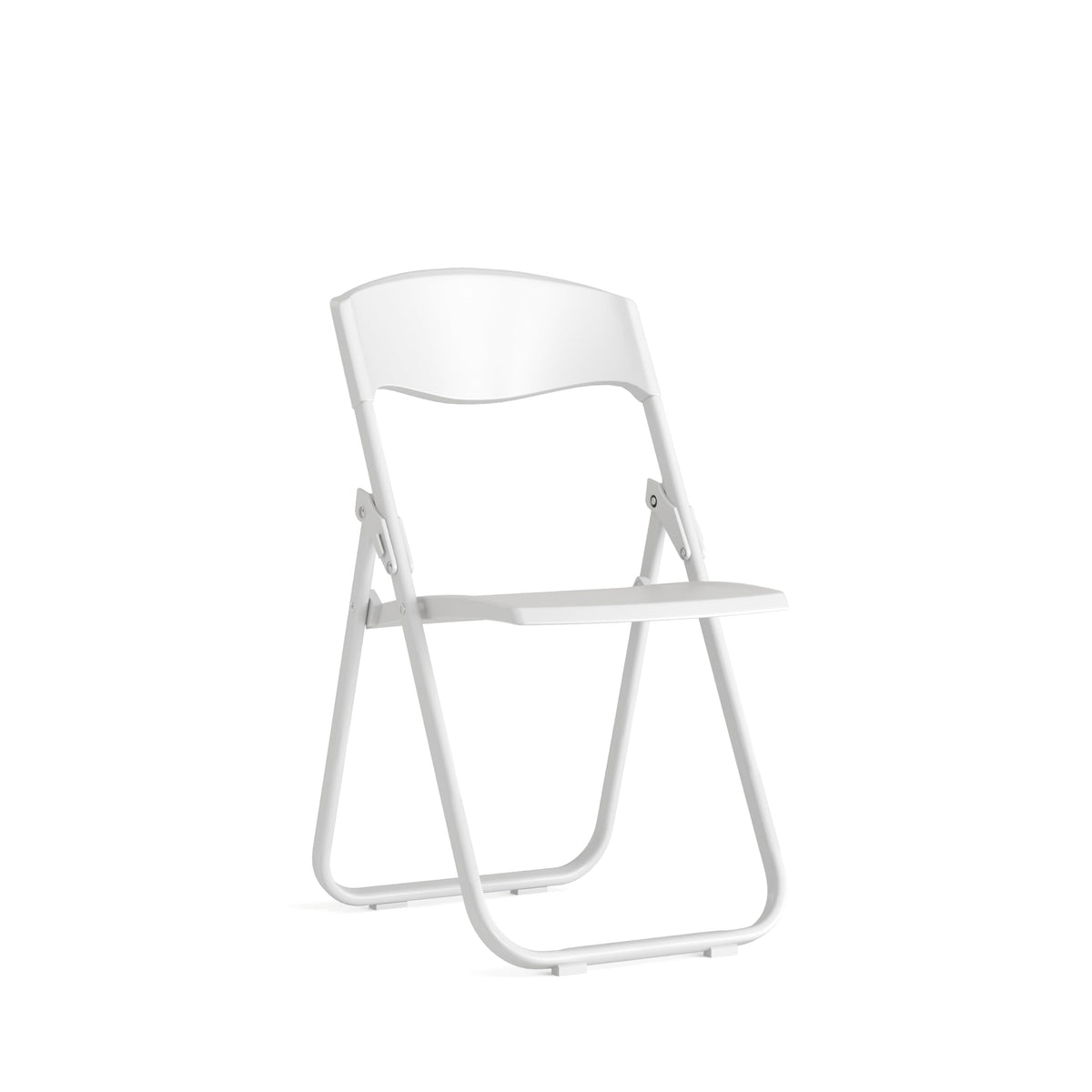 Flash Furniture HERCULES Series 500 lb. Capacity Heavy Duty White Plastic Folding Chair with Built-in Ganging Brackets