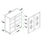 Baxton Studio Renley Modern and Contemporary Espresso Brown Finished Wood 2-Door Shoe Storage Cabinet