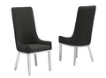 Best Quality Furniture Teddy Fabric, 19" Pleated High Back Chair, Black/Silver