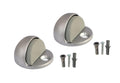 Qcaa Low Dome Floor Door Stop, H 25.4 X Diameter 44.5Mm, Zinc Die Cast, Satin Nickel, Made In Taiwan, 2 Pack