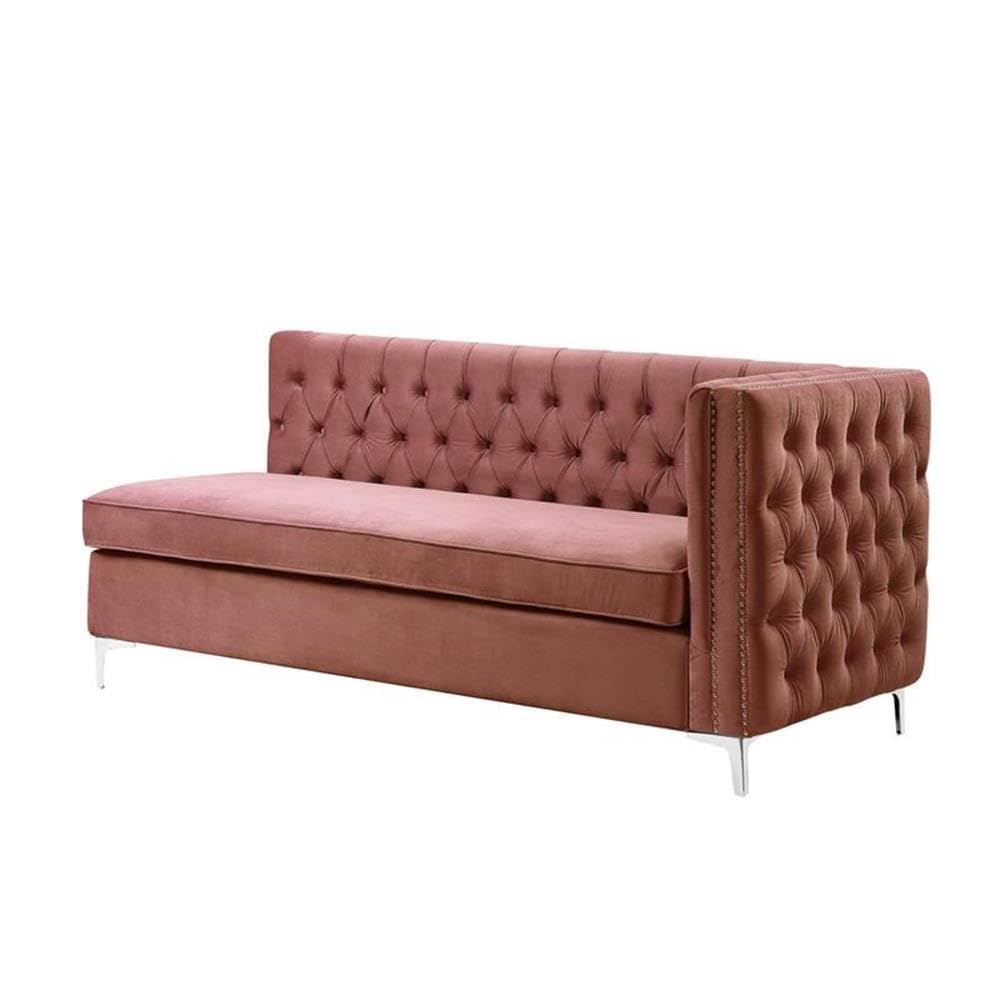 Acme Rhett Sectional Sofa in Dusty Pink Velvet