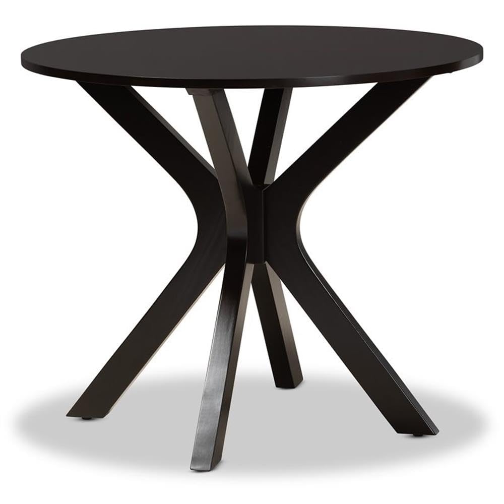 Baxton Studio Liese Modern and Contemporary Transitional Two-Tone Dark Brown and Walnut Brown Finished Wood 5-Piece Dining Set
