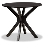 Baxton Studio Liese Modern and Contemporary Transitional Two-Tone Dark Brown and Walnut Brown Finished Wood 5-Piece Dining Set