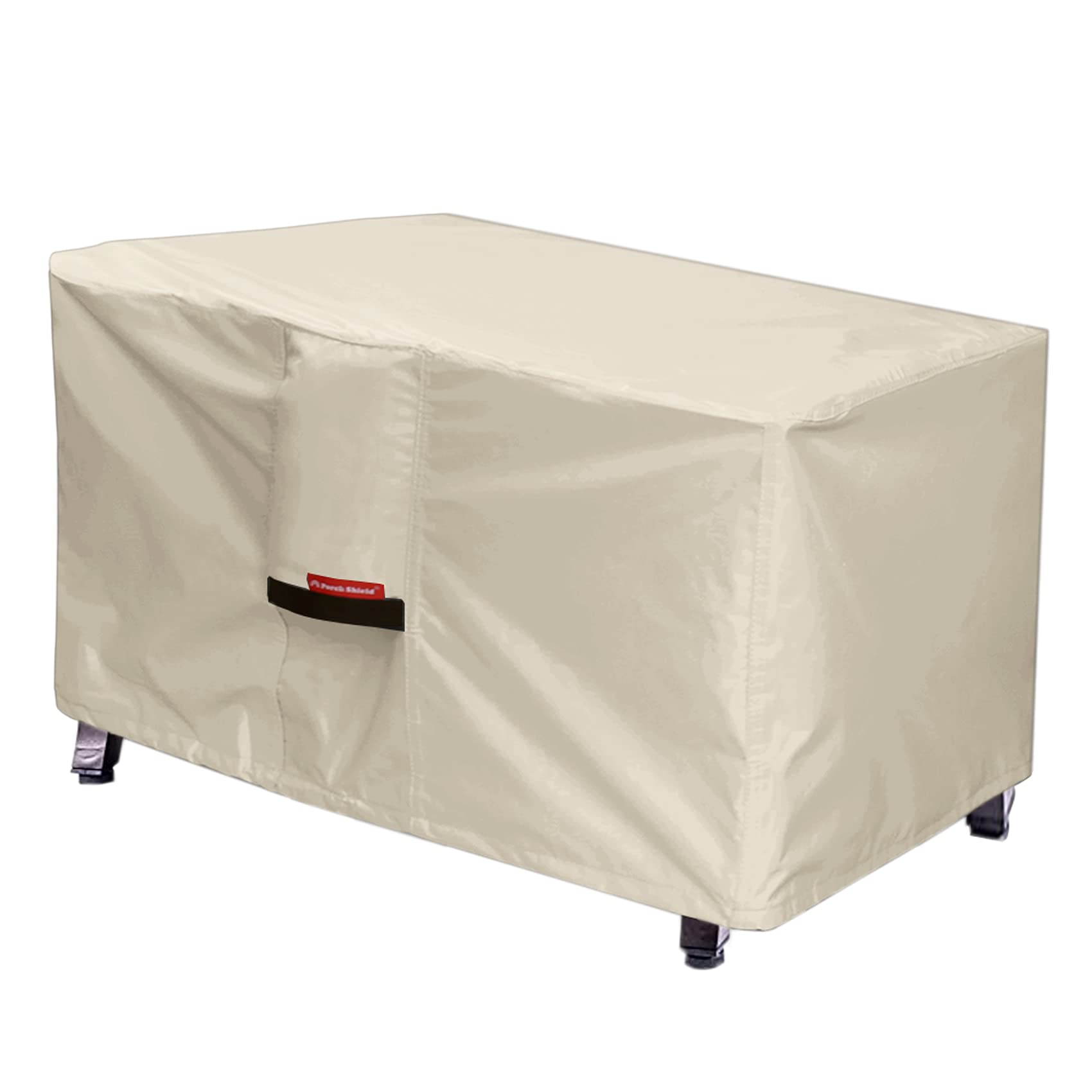 Porch Shield Patio Fire Pit Cover - Waterproof 600D Outdoor Rectangular Fire Table Cover Deck Box Protector - 52 X 34 Inch, Beig