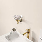 Leyden Shower Soap Dish, Antique Brass Dish Soap Holder Luxury Art Engraved Wall Mount Bathroom Hardware
