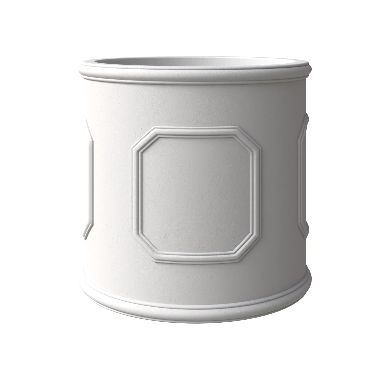 Meadow Series Poly Stone Planter Set in White