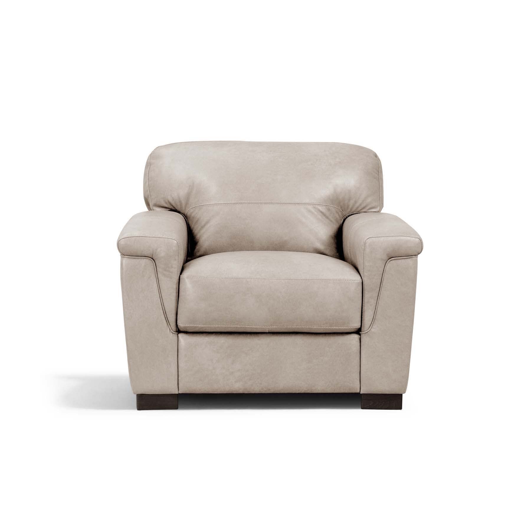 Acme Cornelia Upholstery Cushion Back Chair in Pearl Gray Leather