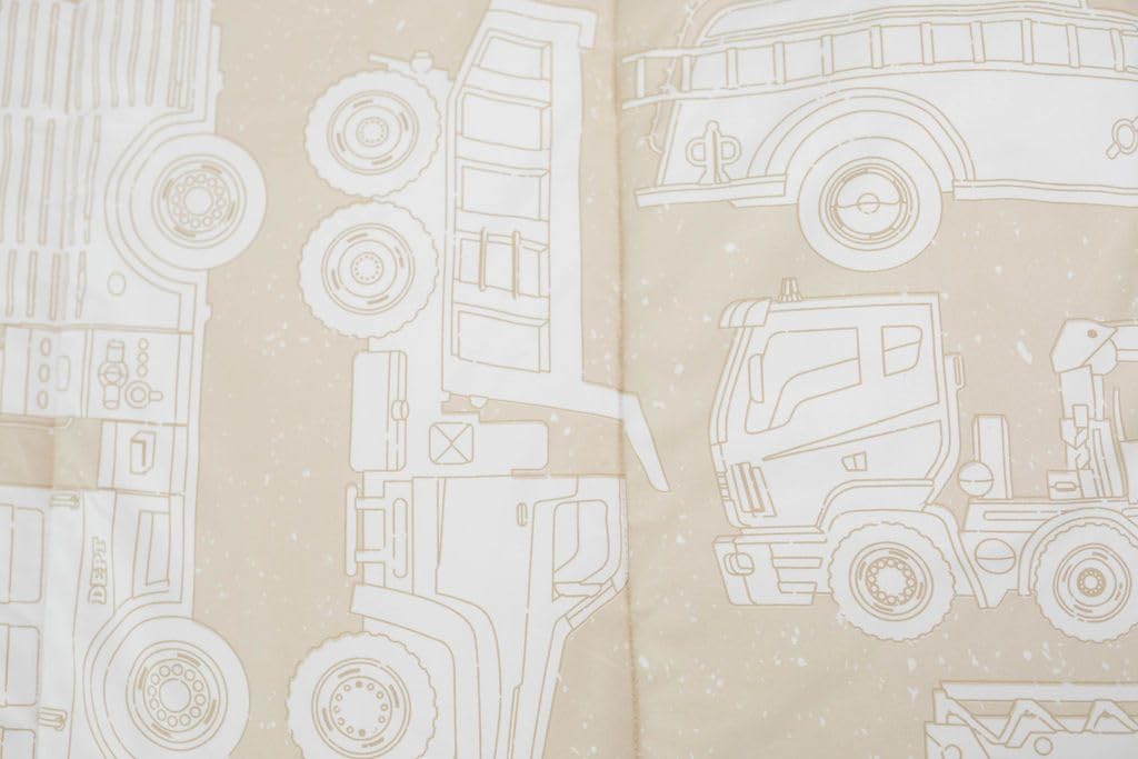 Beddy'S Nod & Winks Full Size Kids Bedding Set - Mack Design, Tan 5-Piece Zipper Bedding Set With Mattress Cover, Sheets, And Co