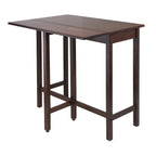 Winsome Lynnwood 35.43 x 39.39 x 30-Inch Wood Rectangular Drop Leaf High Table, Antique Walnut (94149)