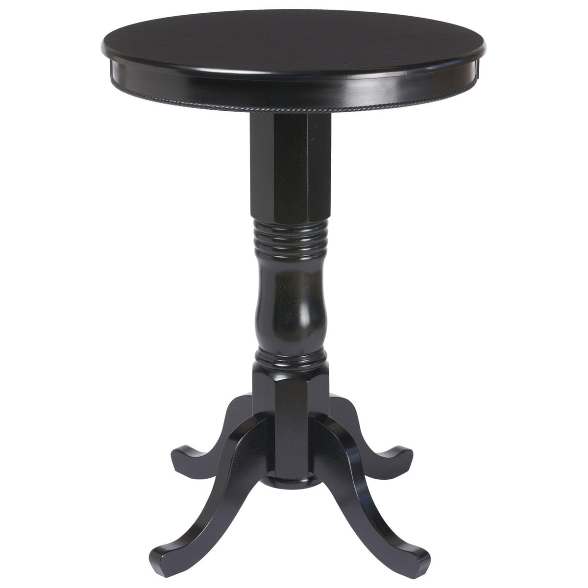 Ram Game Room Round Antique White Pub Style Table 42” Height