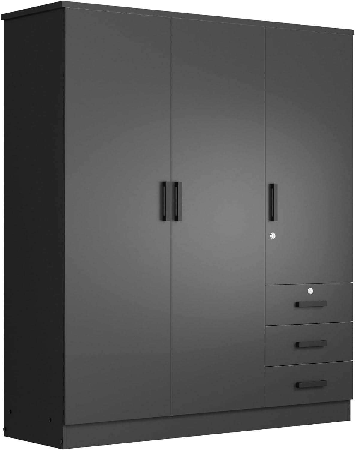 Jumbo 61&quot; Wide Large Wardrobe Closet 3 Doors and 3 Drawers Lots of Storage