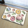 Wandering NAVA PAVA 3D Visual AntiSlip Absorbent Mat,Soft Diatom Mud Super Absorbent Bath Mat, Cute Flowers Shower Quick Drying