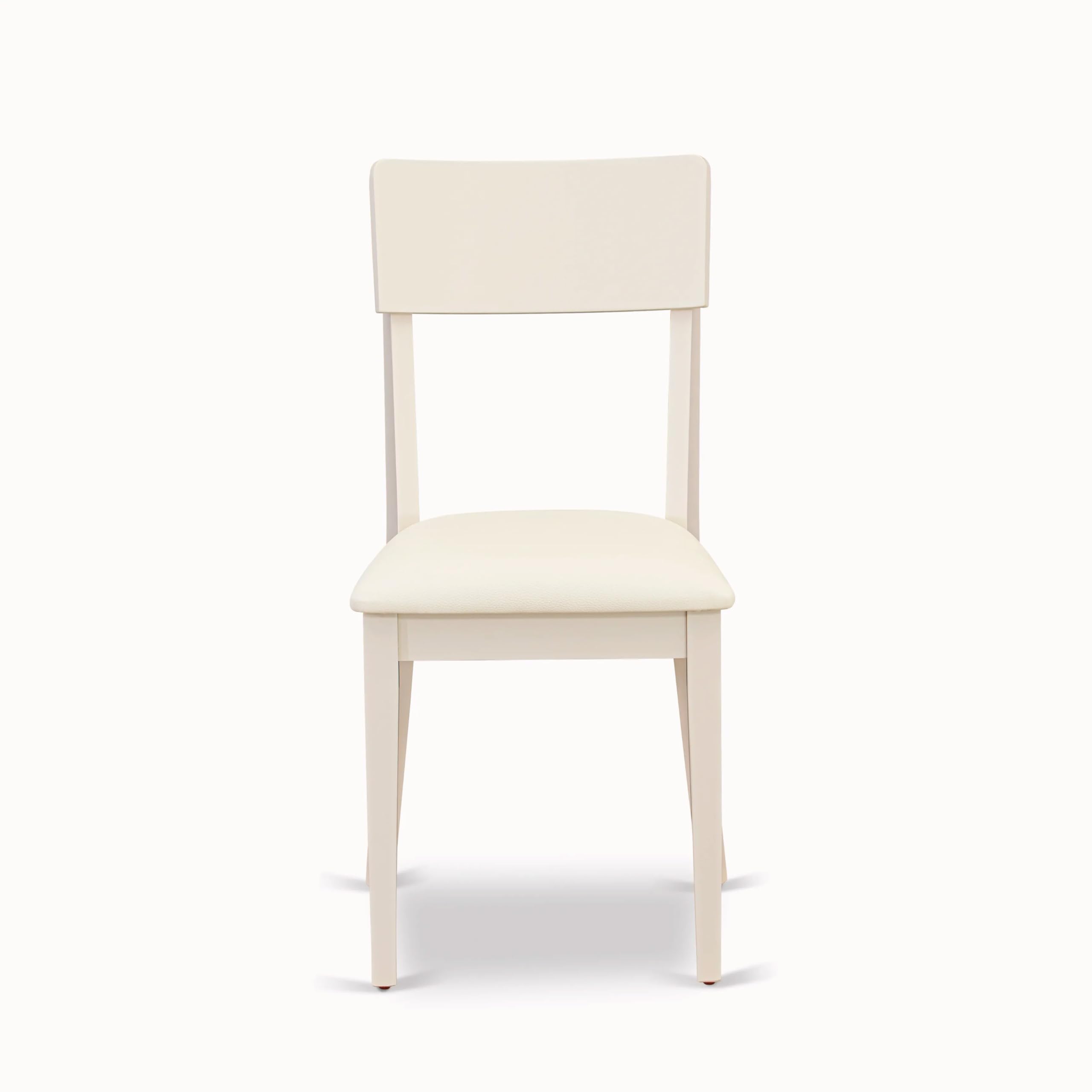 East West Furniture Adc-Lwh-Lc Andi Dining Chairs - Faux Leather Upholstered Dinette Chairs, Set Of 2, Linen White