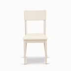 East West Furniture Adc-Lwh-Lc Andi Dining Chairs - Faux Leather Upholstered Dinette Chairs, Set Of 2, Linen White
